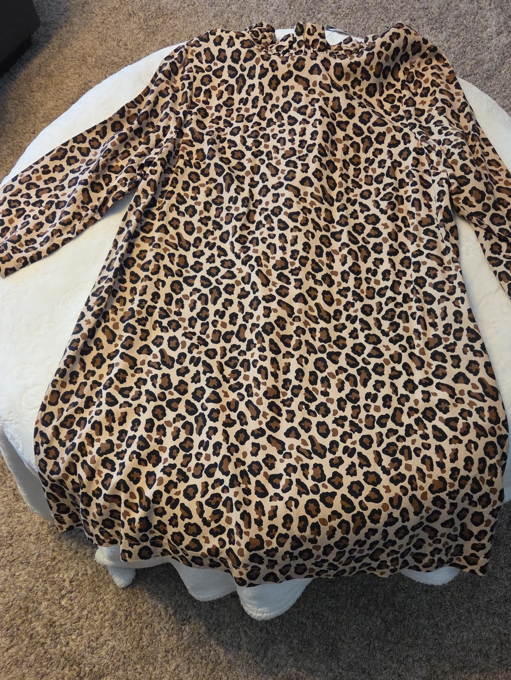 Leopard Print Women's Long Sleeve Dress